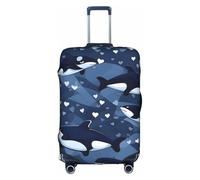 XZDZWK Fundas para maletas Blue Killer Whale a prueba de arañazos y polvo con diseño personalizado para viajes, negocios y uso al aire libre, White, XL