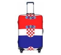 XZDZWK Fundas para maletas con la bandera de la República de Croacia, a prueba de arañazos y polvo, con diseño personalizado para viajes, negocios y uso al aire libre, White, L