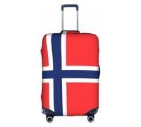 XZDZWK Fundas para maletas de bandera noruega, a prueba de arañazos y polvo, con diseño personalizado para viajes, negocios y uso al aire libre, White, S