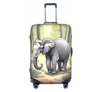 XZDZWK Fundas para maletas de elefante caminando, a prueba de arañazos y polvo, con diseño personalizado para viajes, negocios y uso al aire libre, White, S