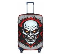 XZDZWK Fundas para maletas de fantasma malvado rojo y negro, a prueba de arañazos y polvo, con diseño personalizado para viajes, negocios y uso al aire libre, White, S