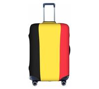 XZDZWK Fundas para maletas de la bandera de Bélgica, a prueba de arañazos y polvo, con diseño personalizado para viajes, negocios y uso al aire libre, White, S