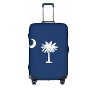 XZDZWK Fundas para maletas de la bandera de Carolina del Sur, a prueba de arañazos y polvo, con diseño personalizado para viajes, negocios y uso al aire libre, White, L