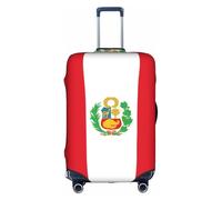 XZDZWK Fundas para maletas de la bandera de Perú, a prueba de arañazos y polvo, con diseño personalizado para viajes, negocios y uso al aire libre, White, L