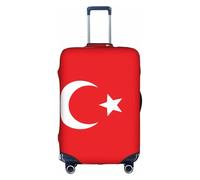 XZDZWK Fundas para maletas de la bandera de Turquía, a prueba de arañazos y polvo, con diseño personalizado para viajes, negocios y uso al aire libre, White, S