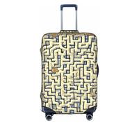 XZDZWK Labyrinth Treasure Map - Fundas para maleta, a prueba de arañazos y polvo, con diseño personalizado para viajes, negocios y uso al aire libre, White, L
