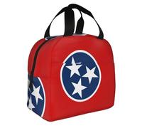 XZDZWK Lonchera multifuncional con bandera del estado de Tennessee, duradera y fácil de llevar, para el trabajo, la escuela, picnics y actividades al aire libre