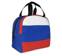 XZDZWK Lonchera multifuncional con bandera rusa, duradera y fácil de llevar, para el trabajo, la escuela, picnics y actividades al aire libre