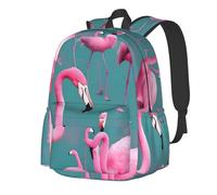 XZDZWK Mochila ligera de una bandada de flamencos con cómodo alivio del estrés, amplia capacidad, duradera y transpirable para actividades al aire libre