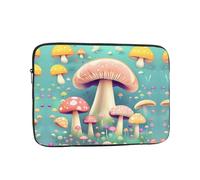XZDZWK Pretty Little Mushrooms - Bolsa para laptop, práctica a prueba de golpes, elegante impresión para viajes de negocios, trabajo y oficina, Black, 15 inch