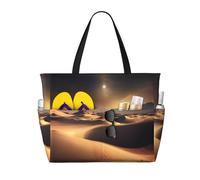 XZDZWK Sahara Desert - Bolsa de viaje de playa de gran capacidad con múltiples bolsillos, plegable, ligera, para gimnasio, al aire libre, playa y compras