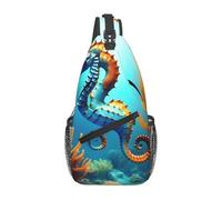 XZDZWK Seabed Coral Seabed - Bolso bandolera casual para hombre, gran capacidad, duradero, adecuado para viajes, trabajo, desplazamientos y actividades al aire libre