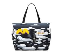 XZDZWK Seals on Ice Bolsa de viaje de playa de gran capacidad con múltiples bolsillos, plegable, ligera, para gimnasio, al aire libre, playa y compras