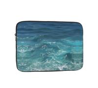 XZDZWK The Deep Ocean - Bolsa para laptop, práctica a prueba de golpes, elegante impresión para viajes de negocios, trabajo y oficina, Black, 15 inch