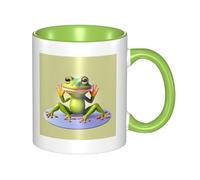 XZDZWK The Funny Frog Doing Yoga - Taza clásica elegante, duradera y resistente a la decoloración, adecuada para uso en casa, oficina y restaurante