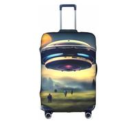 XZDZWK UFO Landing - Fundas para maletas a prueba de arañazos y polvo con diseño personalizado para viajes, negocios y uso al aire libre, White, L