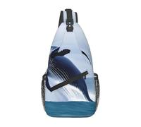 XZDZWK Whales at sea - Bolso bandolera casual para hombre, gran capacidad, duradero, adecuado para viajes, trabajo, viajes y actividades al aire libre