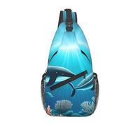 XZDZWK Whales under the sea - Bolso bandolera casual para hombre, gran capacidad, duradero, adecuado para viajes, trabajo, viajes y actividades al aire libre