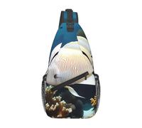 XZDZWK White-golden fish - Bolsa de mensajero casual para hombre, gran capacidad, duradera, adecuada para viajes, trabajo, viajes y actividades al aire libre