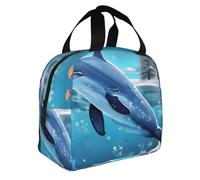 XZDZWK Winter The Dolphin - Lonchera multifuncional duradera y fácil de transportar para el trabajo, la escuela, picnics y actividades al aire libre