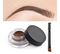 Xzeemo Crema para Cejas 3g, Pomade y Gel Cremoso con Cepillo (Marrón Oscuro)