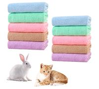 XZEIT 10 Piezas de Mantas de Conejillo de Indias para hámster, Forro Polar para Jaula, Accesorios Suaves para cobayas, Manta para Mascotas de Animales pequeños, Ropa de Cama para Dormir, Suministros