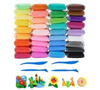 XZEIT Air Dry Clay Arcilla polimérica 36 colores Modelado Clay Set Air Dry Magic Putty para niños Ultra Light Air Dry Modeling Clay Set con herramientas