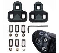 XZEIT Calas de Bicicleta KEO compatibles con Look Cleats (4,5° Grados), calas de Bicicleta de Carretera para Interior y Exterior para Mujeres y Hombres sin Clip y Zapatillas de Ciclismo (Gris Oscuro)