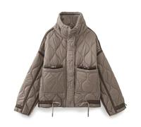 XZEIT Chaqueta acolchada ligera for mujer, chaqueta de invierno de gran tamaño con cremallera fina, chaquetas de plumón for mujer (Color : 02, Size : Small Medium)