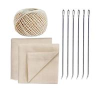 XZEIT Kit de 9 Cordones de Aves de Corral, Pavo Lacer de 7 Pulgadas, Aguja de Acero Inoxidable, Cordel de Cocina y paño de Queso para Atar, Atar Carne de Aves de Corral, Cerdo, Asar Pavo