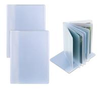 XZEIT Paquete de 2 Fundas Protectoras para tarjeteros Fundas Transparentes para Tarjetas de crédito Inserto de plástico para Billetera Tarjetero para Billetera Tarjeta, 10 y 20 Ranuras para Tarjetas