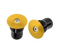 Xzenuo Tapas de Manillar de Aluminio - Tapones para Extremos de Manillar Ligeros y Resistentes para Bicicleta de Montaña, MTB, Carretera y Ciudad, Compatibles con 17-23,5 mm (Golden)