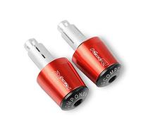 XZGFZHY para B&M&W K1300R K1300 R 2009-2018 Extremo del Manillar De La Motocicleta Tapas De Los Extremos De La Barra del Mango De Aluminio Tapón Equilibrado con Logotipo Piezas(Rojo)
