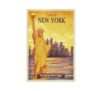 XZGTHYTYUY Póster de lienzo vintage con texto en inglés "Welcome to New York" para decoración de pared, pinturas para sala de estar, dormitorio, 30 x 45 cm