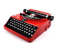 XZHWSZD Decoración Retro de máquina de Escribir de Metal Rojo, Modelo Mini Manual portátil para Estante de Oficina en casa, Adorno de Escritorio de Estilo Vintage