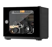 XZHWSZD Deshumidificador electrónico para armarios Secos, Caja de Control de Humedad Digital con Bloqueo por contraseña y Luces LED para la protección de Lentes de cámara.