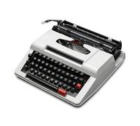 XZHWSZD Máquina de Escribir Manual, máquina de Escribir Vintage para creativos, decoración Retro portátil con Teclas mecánicas, Color Crema, 34 cm (13,4 Pulgadas)