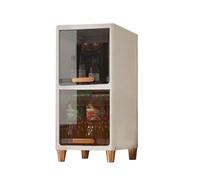 XZHWSZD Organizador de baño estrecho de 2 niveles para espacios pequeños, cuarto de lavado y esquina, carrito de 44 cm de ancho para maximizar las soluciones GE