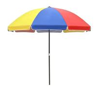 XZHWSZD Sombrilla de Patio Exterior de 2,4 m, protección UV UPF 50+, toldo de poliéster Impermeable, Estructura de Acero Resistente al Viento, Parasol portátil para jardín y Playa.
