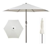 XZHWSZD Sombrilla de Patio voladiza de 200 cm, Parasol Exterior inclinable de 1,98 m con manivela, protección UV UPF50+ para jardín, Piscina y Playa.