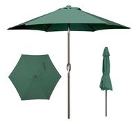 XZHWSZD Sombrilla de Patio voladiza de 200 cm, Parasol Exterior inclinable de 1,98 m con manivela, protección UV UPF50+, Resistente al Viento, para Playa, jardín, Piscina y balcón, Color Beige.