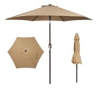 XZHWSZD Sombrilla de Patio voladiza de 200 cm, Parasol Exterior inclinable de 1,98 m con manivela, protección UV UPF50+ para jardín, Piscina y Playa.