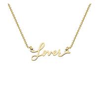 XZincer Collar de acero inoxidable para amantes del verano, diseño de alma, adorno único para los amantes, los fanáticos del canto, las mujeres y los hombres collares baratos, dorado, talla única,