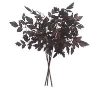 XZJMY Paquete de 3 hojas artificiales de Cimicifuga, tallos de hojas artificiales de otoño, ramas falsas para jarrón, hogar, cocina, cosecha de Acción de Gracias, decoración de mesa de granja (morado)