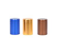 XZJMY Paquete de 3 tarros de almacenamiento de aluminio, mini latas de metal portátiles, multiusos, herméticos, pequeños tarros de almacenamiento con tapas para especias, café y té, 60 ml