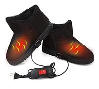 XZLZMYP Zapatillas Calefactables Invierno Zapatos De Felpa con Calefacción Eléctrica USB para Hombres Y Mujeres Temperatura Ajustable Zapatillas Térmicas Calienta Pies Zapatos Calefactores,B,38/40