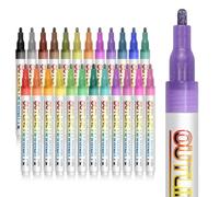 XZMCAT 24 Colores Rotuladores Magicos Purpurina, Doble Línea Rotuladores de Contorno con Purpurina, Lettering Metalicos Bolígrafos de Contorno, para Pintar, Album Fotos, Scrapbooking, Manualidades