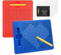 XZMCAT Tableros de Dibujo Magnéticos, 2 Piezas Juego Magnético Mágico con Bolas y Bolígrafo, Tableros de Dibujo Magnéticos para Niños, Educativa Magnética Regalos para Dibujar, Garabatear y Escribir