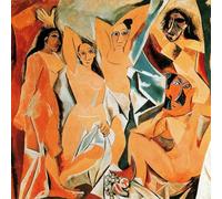 XZSFD NBGEA Cartel de Pablo Picasso Pintura abstracta en lienzo《 Las chicas de Aviñón》De Pablo Picasso Colección de Arte Mural Grabados para Decoración del Hogar 40x40cm Sin enmarcar