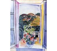 XZSFD NBGEA Cartel de Raoul Dufy Impresiones de paisajes《Vista de ventana》Arte mural 50x70cm Sin enmarcar